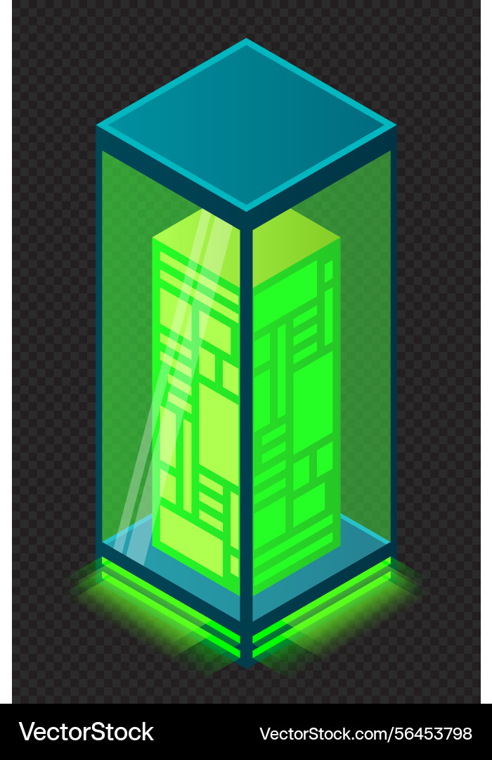 Isometric database futuristic server Isometric database futuristic server Vector Image