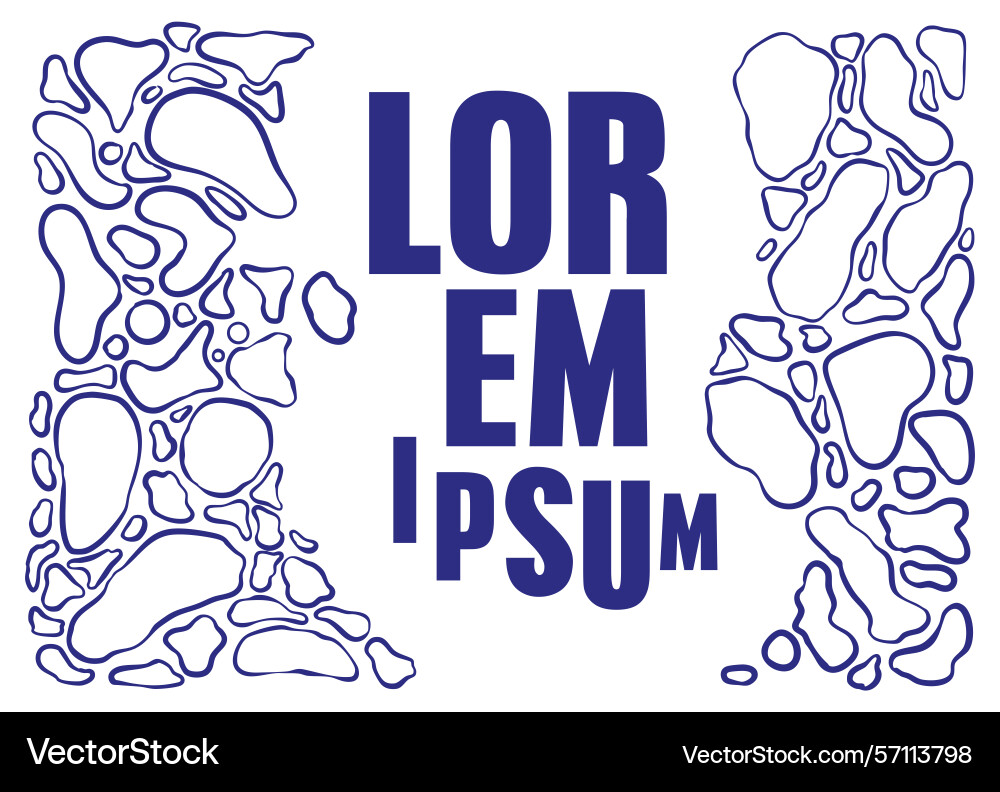 Minimalist abstract background with outline shapes Vector Image