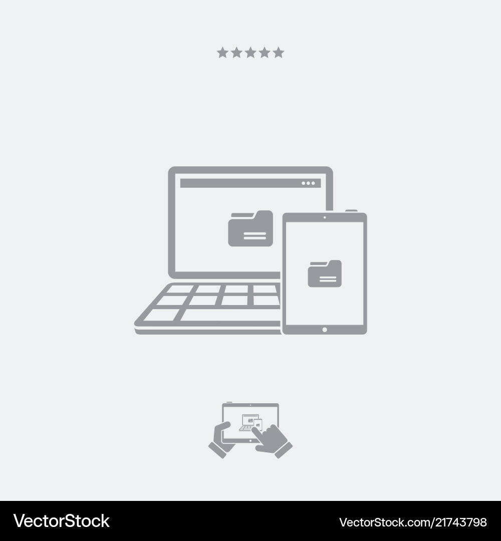 Multi devices folder synchronization Multi devices folder synchronization vector image