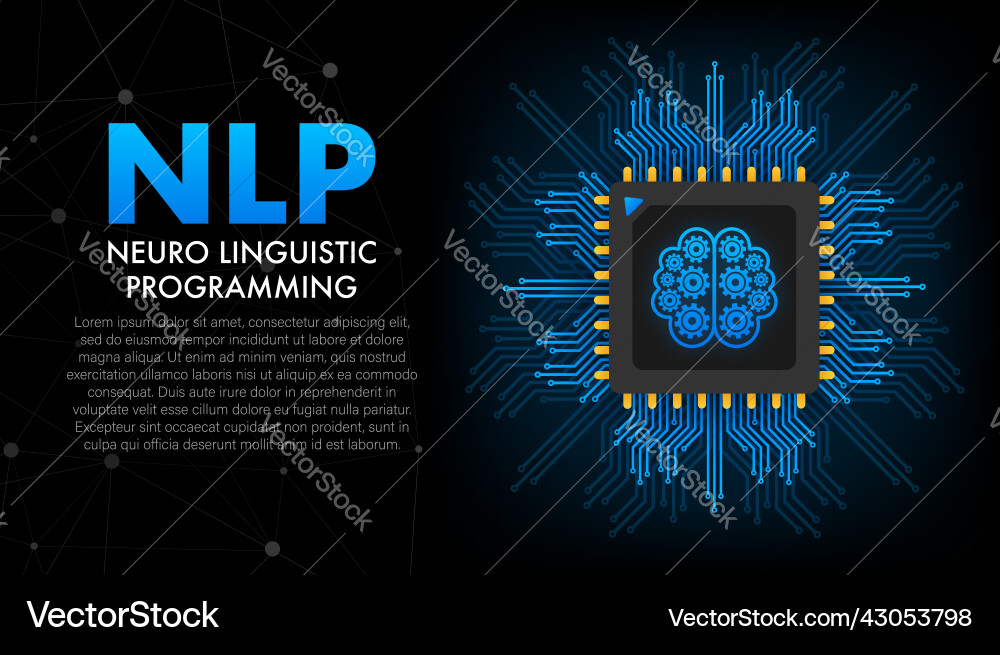 Neuro-Linguistische Programmierung NLP Vektorbild