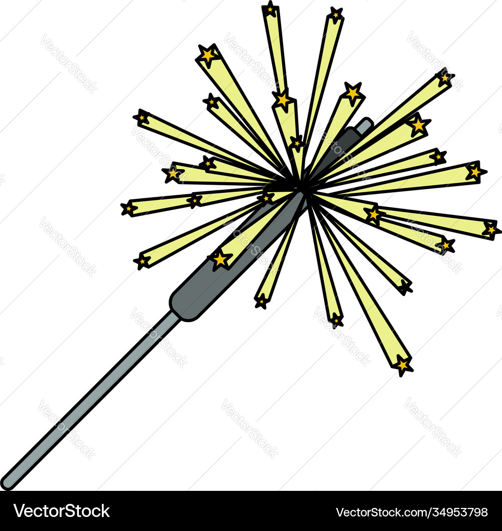 Party sparkler icon Party sparkler icon vector image