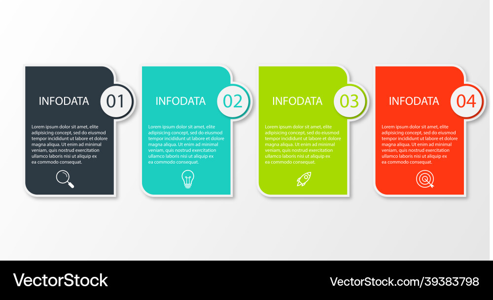 Presentation business infographic template with 4 Presentation business infographic template with 4 Vector Image