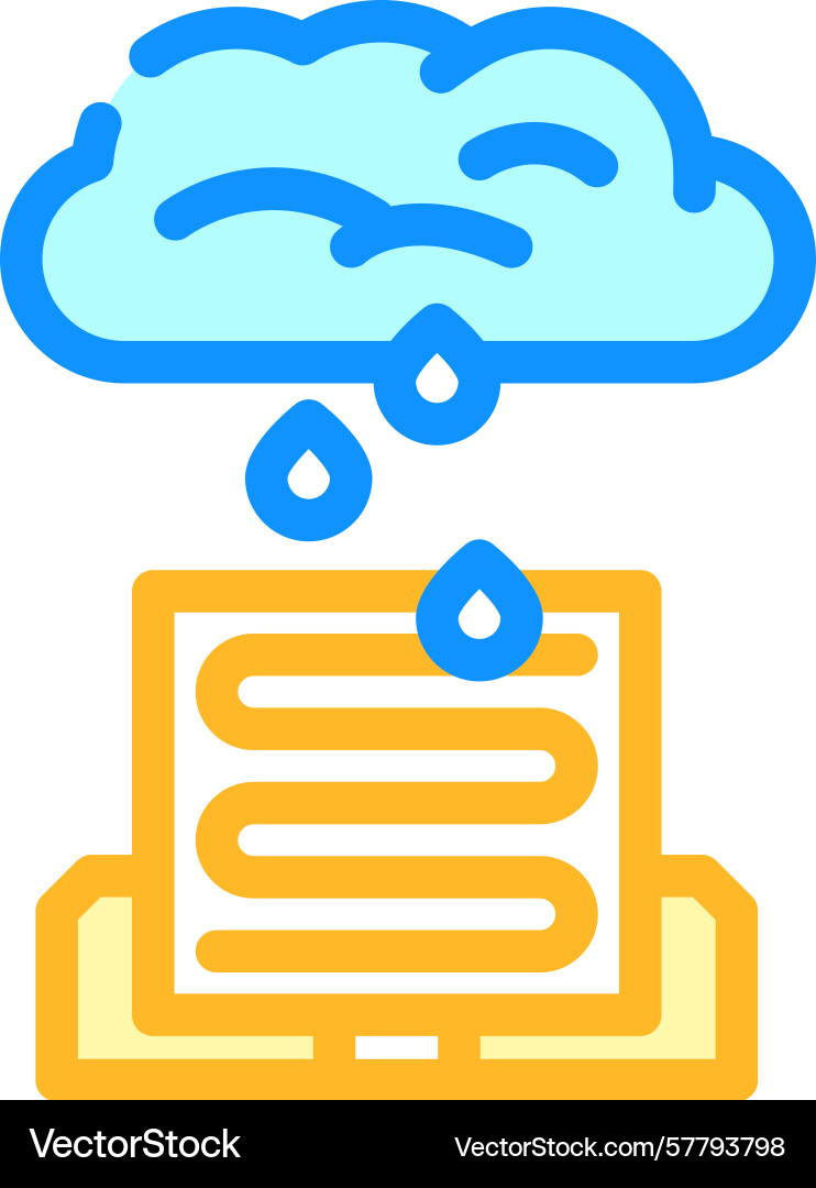 Rain detection sensor color icon vector image
