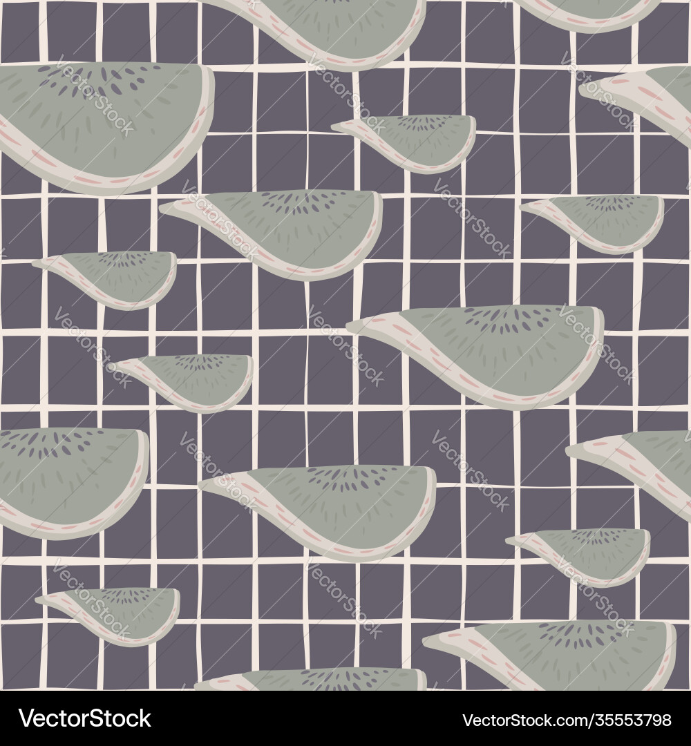 Random seamless pattern with grey simple fig Vector Image