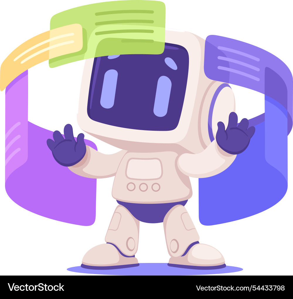 Robot character search information in internet Robot character search information in internet vector image