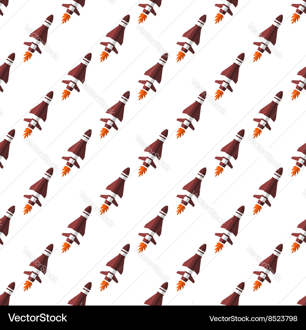 Rocket pattern seamless vector image