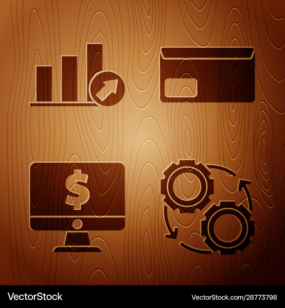 Set gear and arrows as workflow process concept Set gear and arrows as workflow process concept vector image