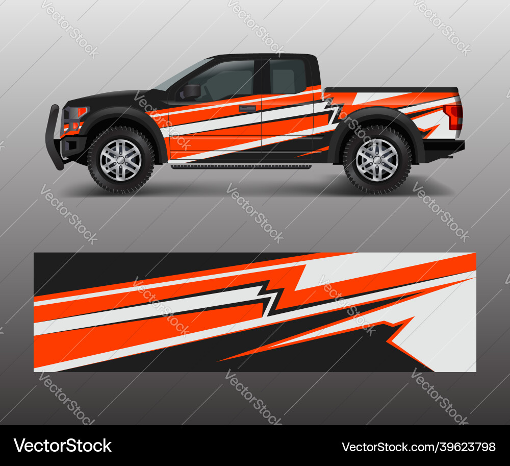 Truck Wrap & Decal Patterns Vector Image