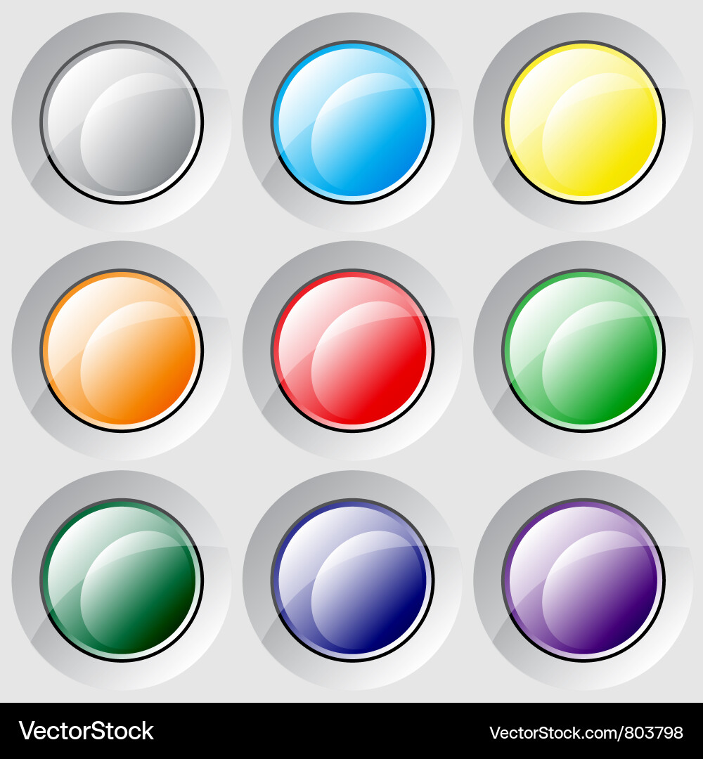 Varicolored buttons vector image