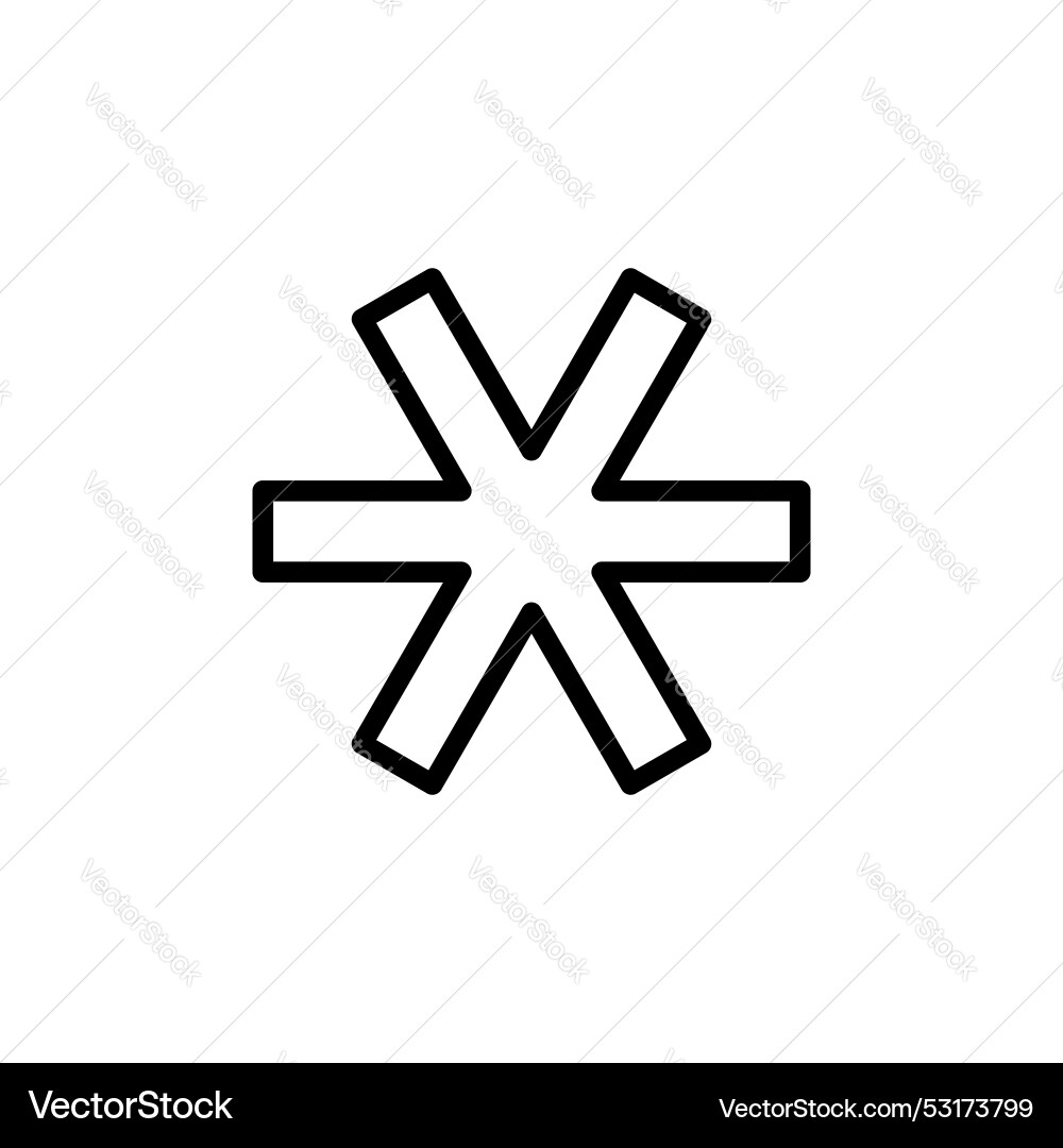 Asterisk icon set password or passcode Asterisk icon set password or passcode vector image