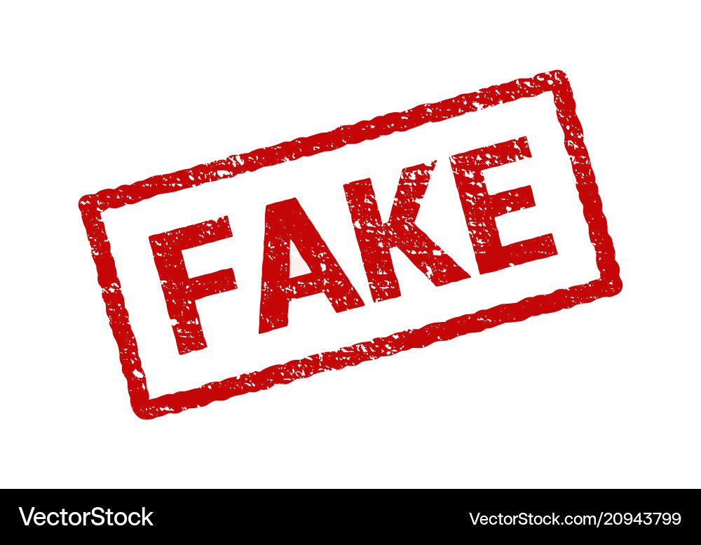 Fake stamp grunge rubber sign vector image