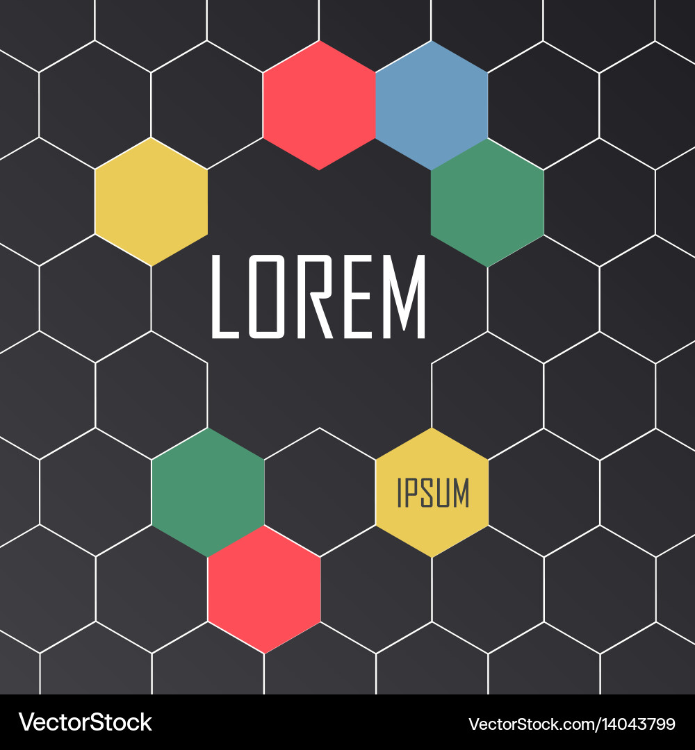 Geometric hexagon pattern design set Vector Image