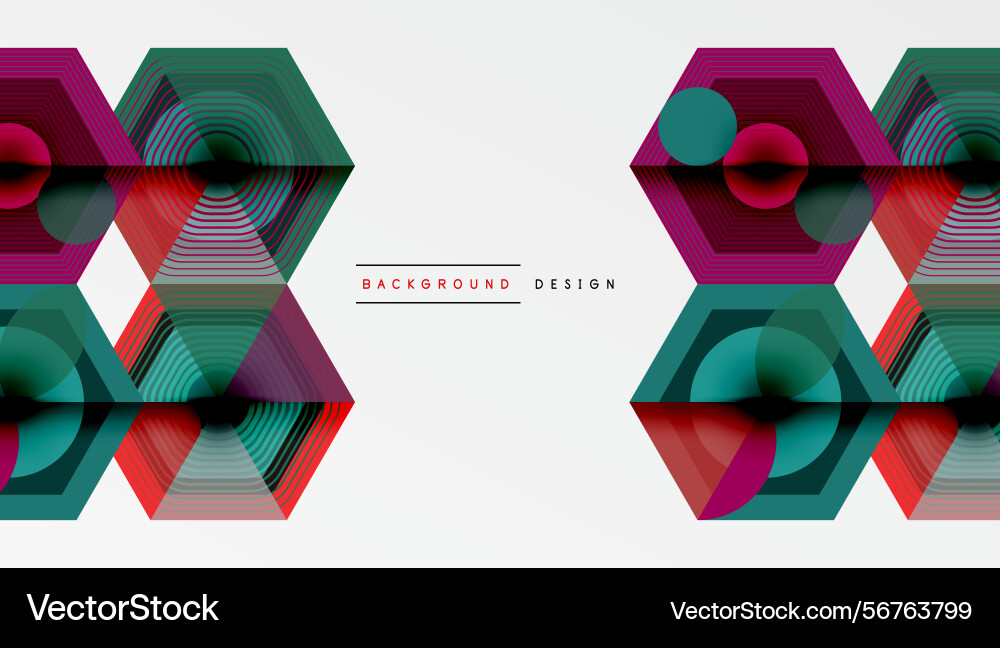 Geometric hexagons create vibrant pattern lines Geometric hexagons create vibrant pattern lines vector image