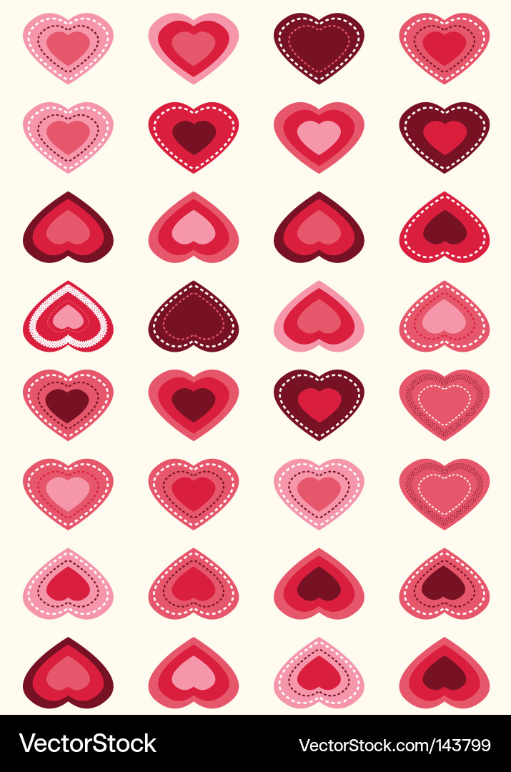 Hearts Pattern Background Vector Image