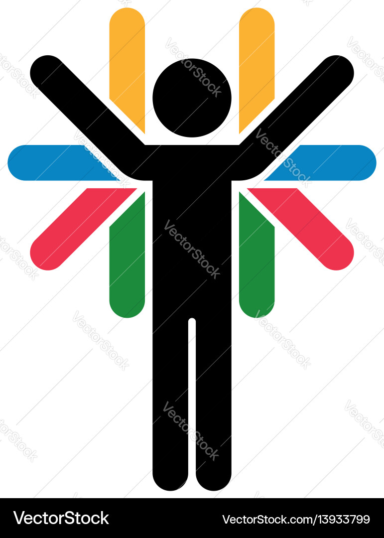 Man with many hands Man with many hands vector image