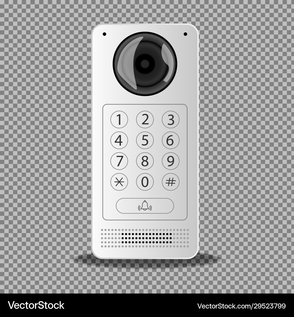 Modern White Intercom System vector image