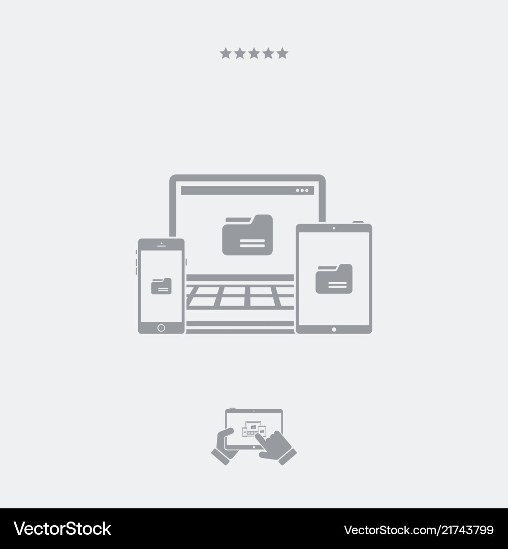 Multi devices folder synchronization Multi devices folder synchronization Vector Image