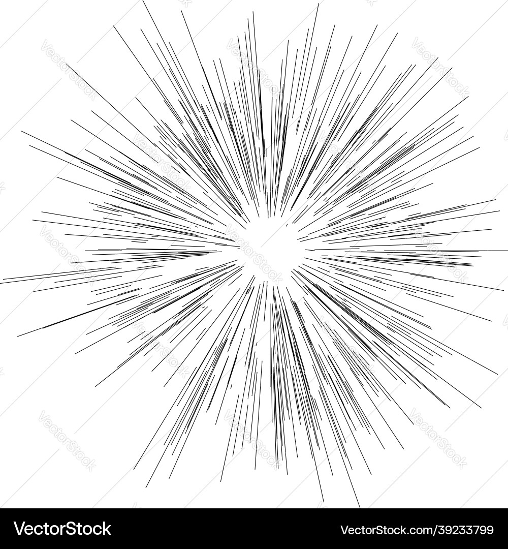 Radial radiating dynamic rays beams lines Radial radiating dynamic rays beams lines vector image