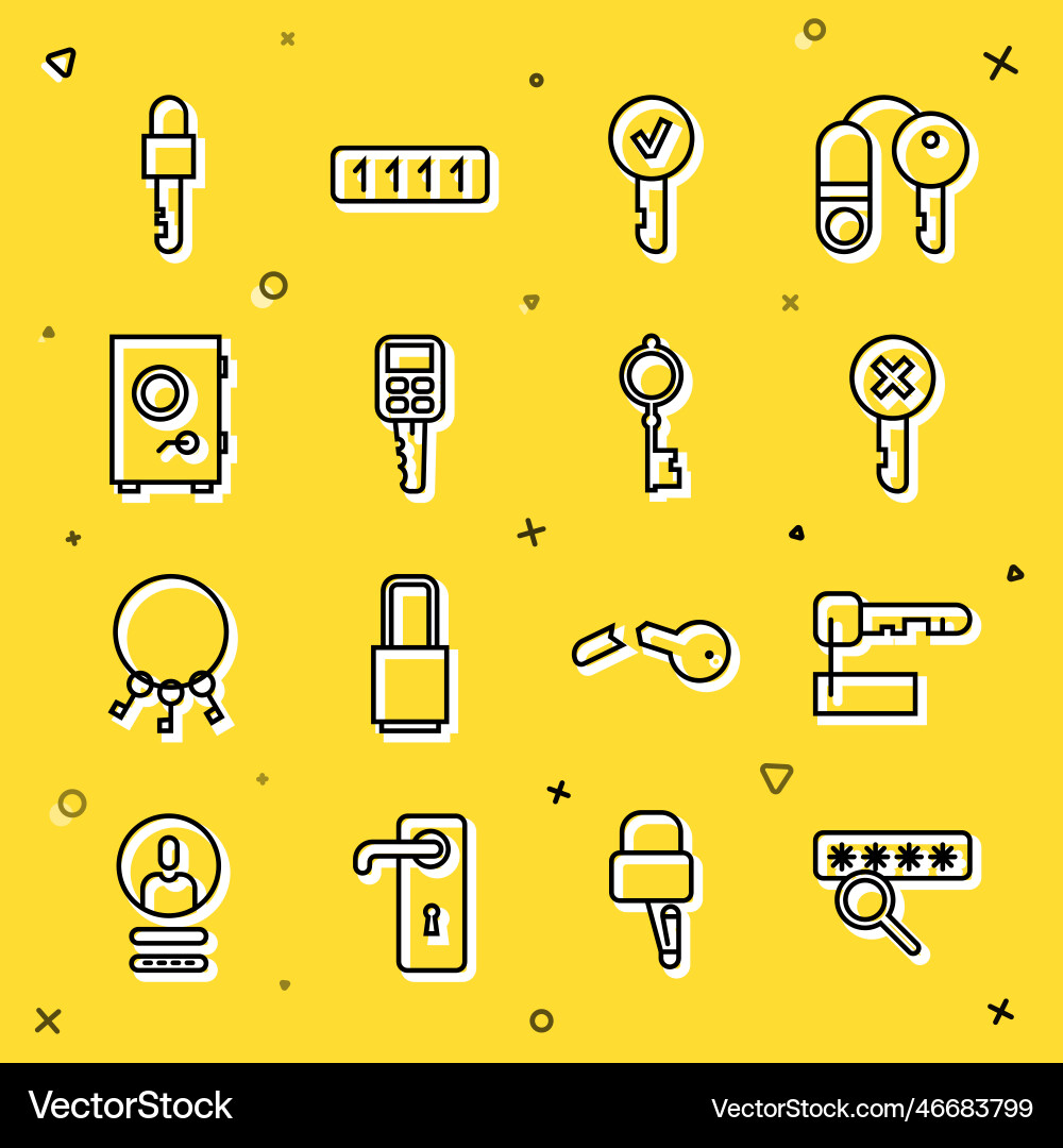 Set line password protection marked key wrong Set line password protection marked key wrong vector image