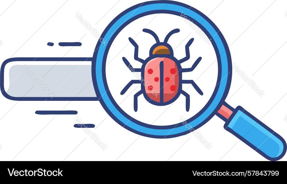 Virus scan cybersecurity threat detection design Vector Image