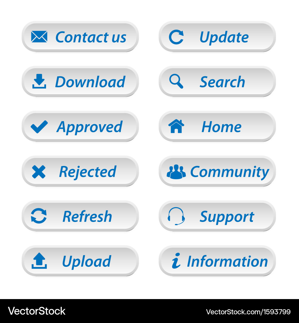 Web buttons vector image