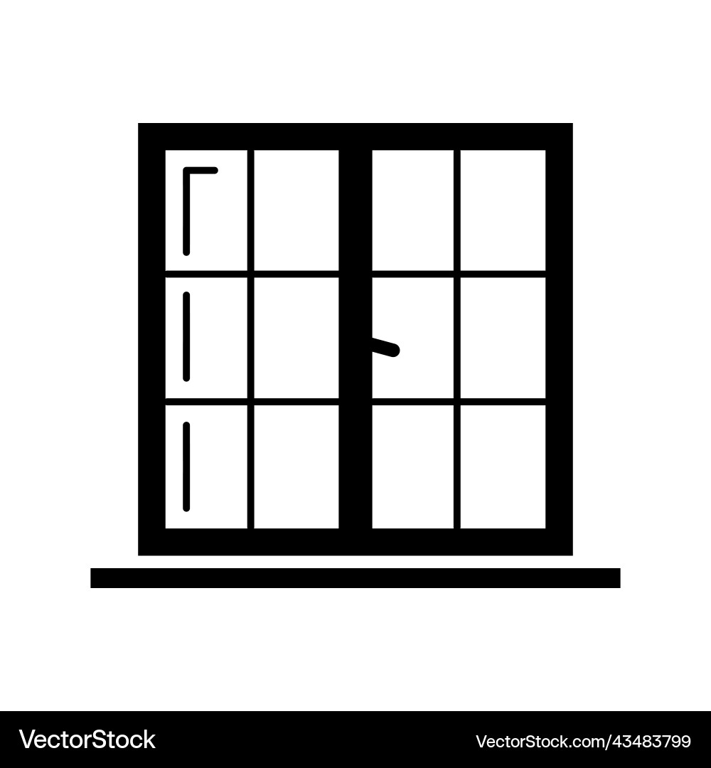 Windows icon glyph style architecture elements Windows icon glyph style architecture elements Vector Image