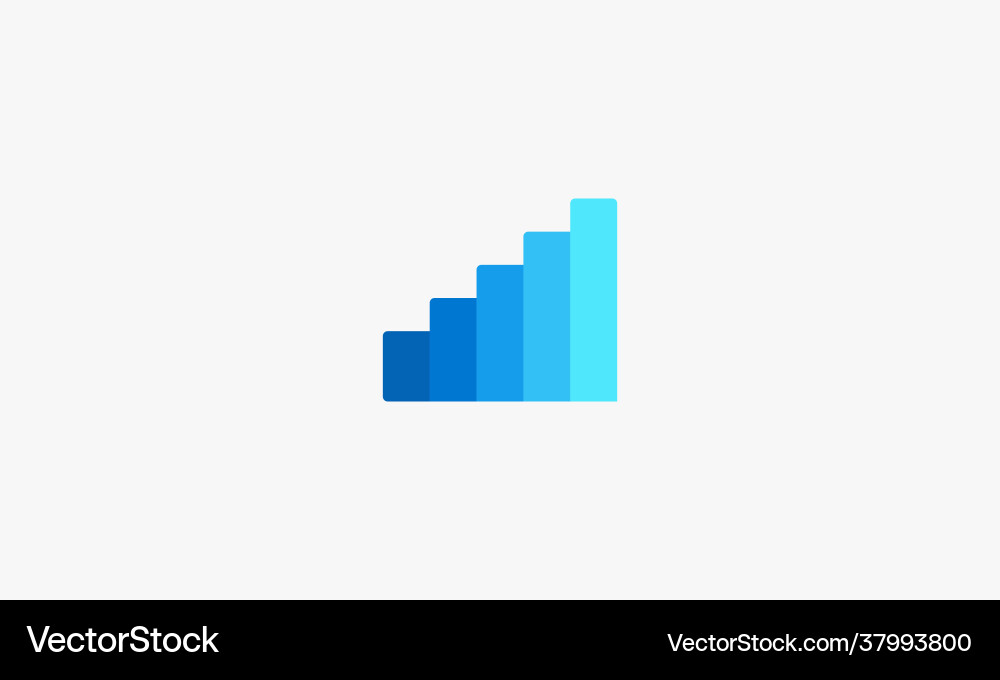 Blue signal level icon indicator isolated Blue signal level icon indicator isolated vector image