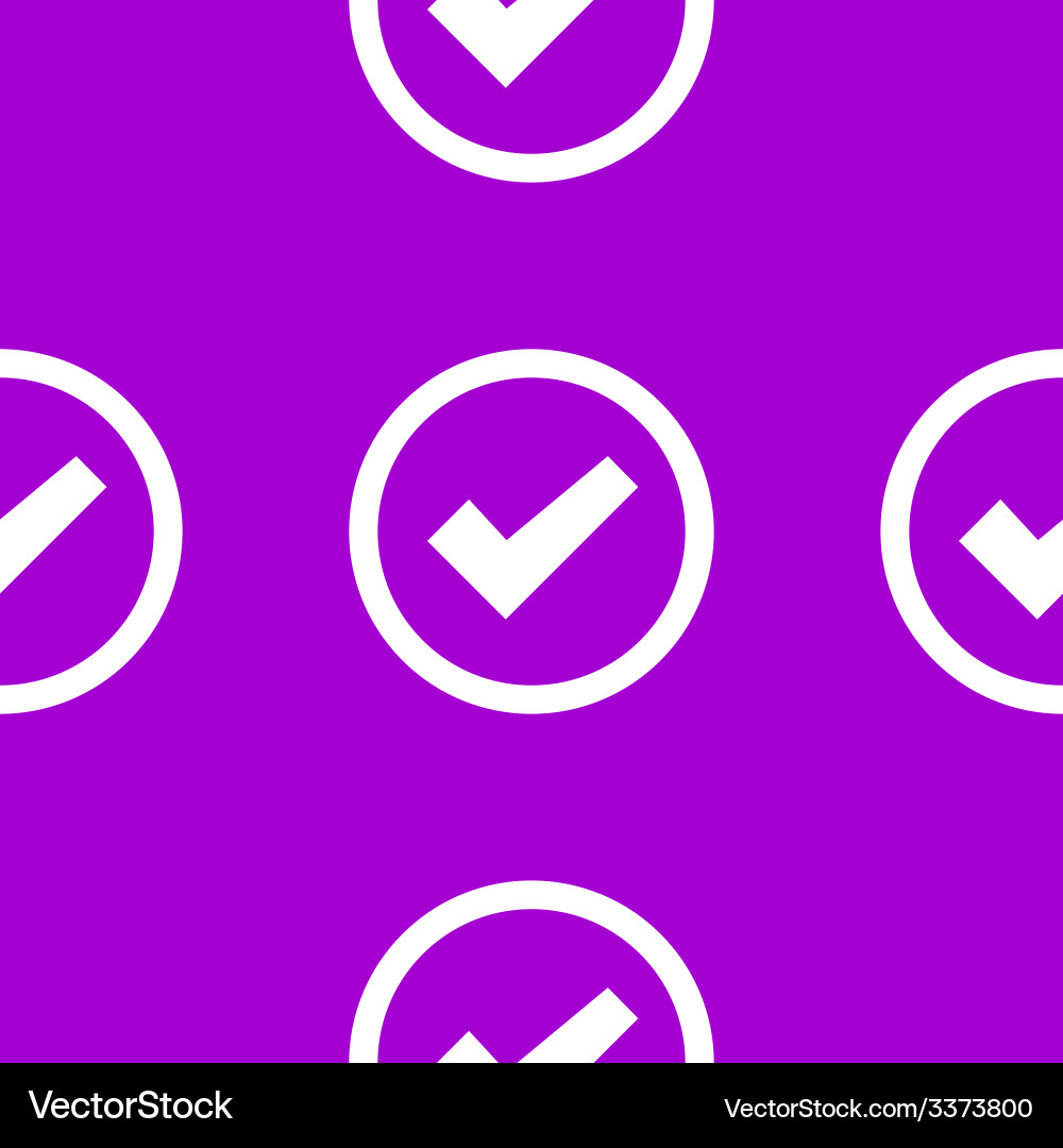 Check mark web icon flat design seamless pattern vector image