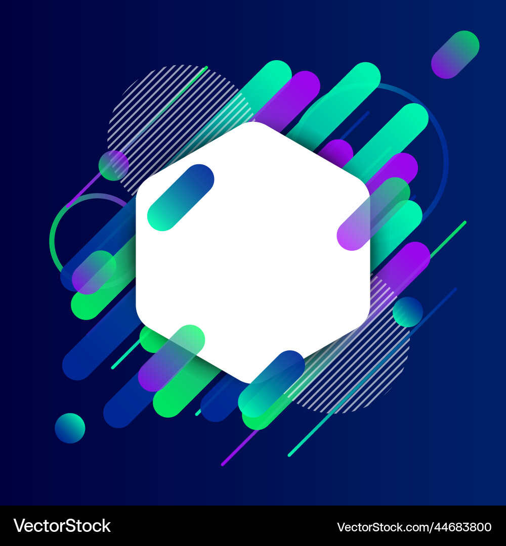 Creative rounded lines edge place for text vector image