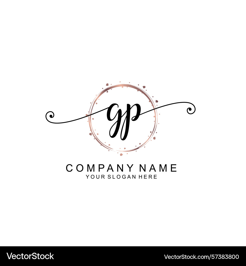 Elegant gp initial logo collection with modern Elegant gp initial logo collection with modern Vector Image