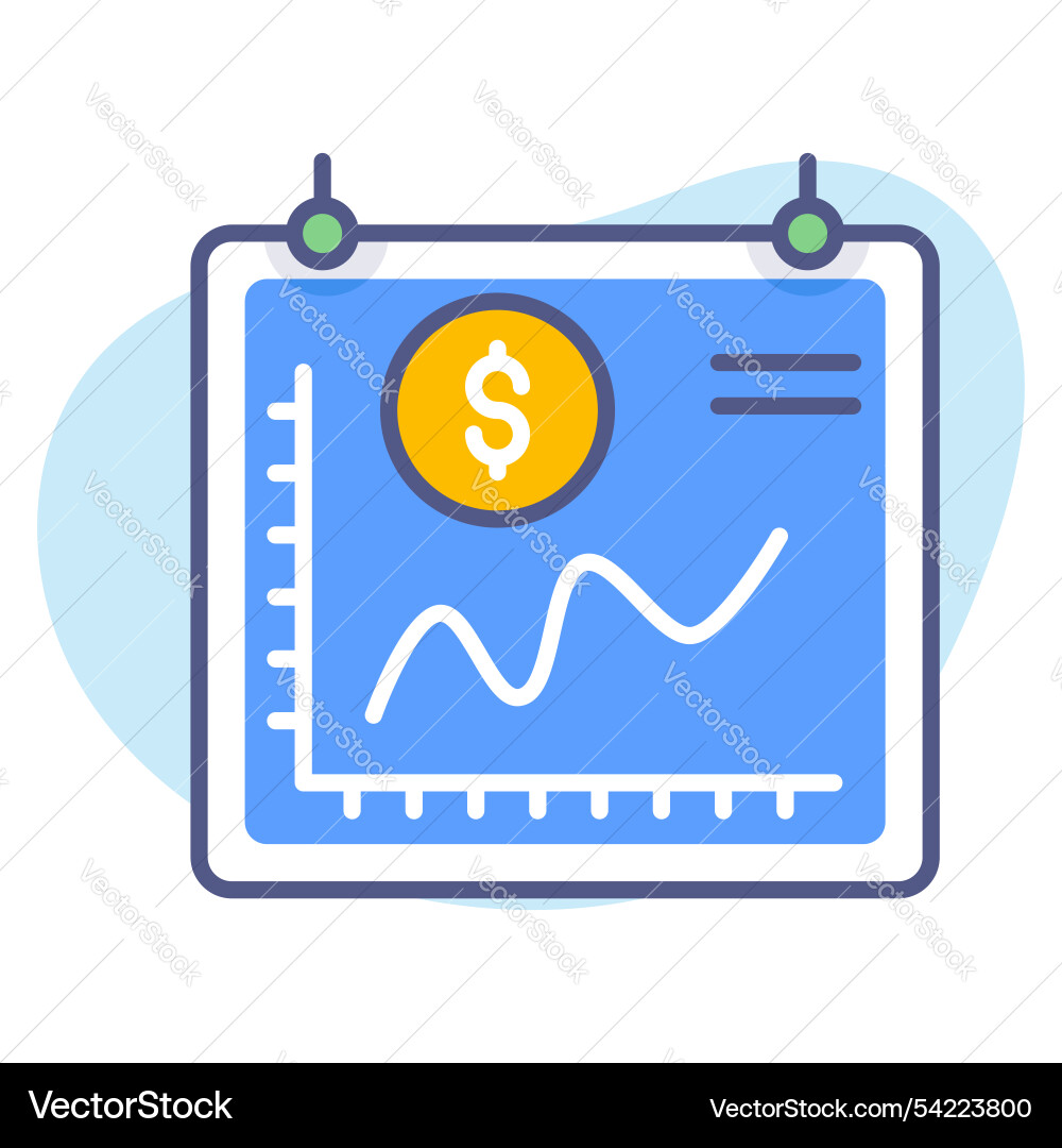 Finance productivity graph statistic dashboard Vector Image