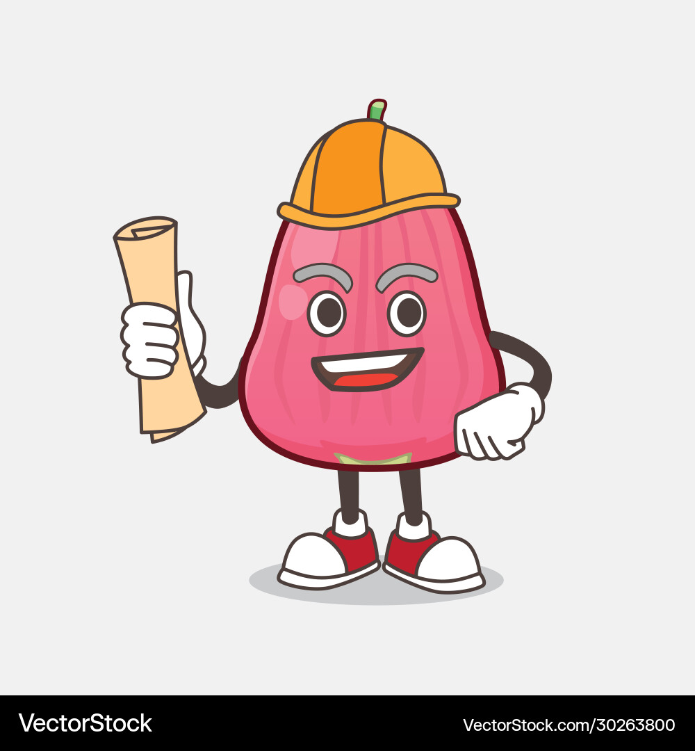 Java apple architect cartoon mascot character vector image