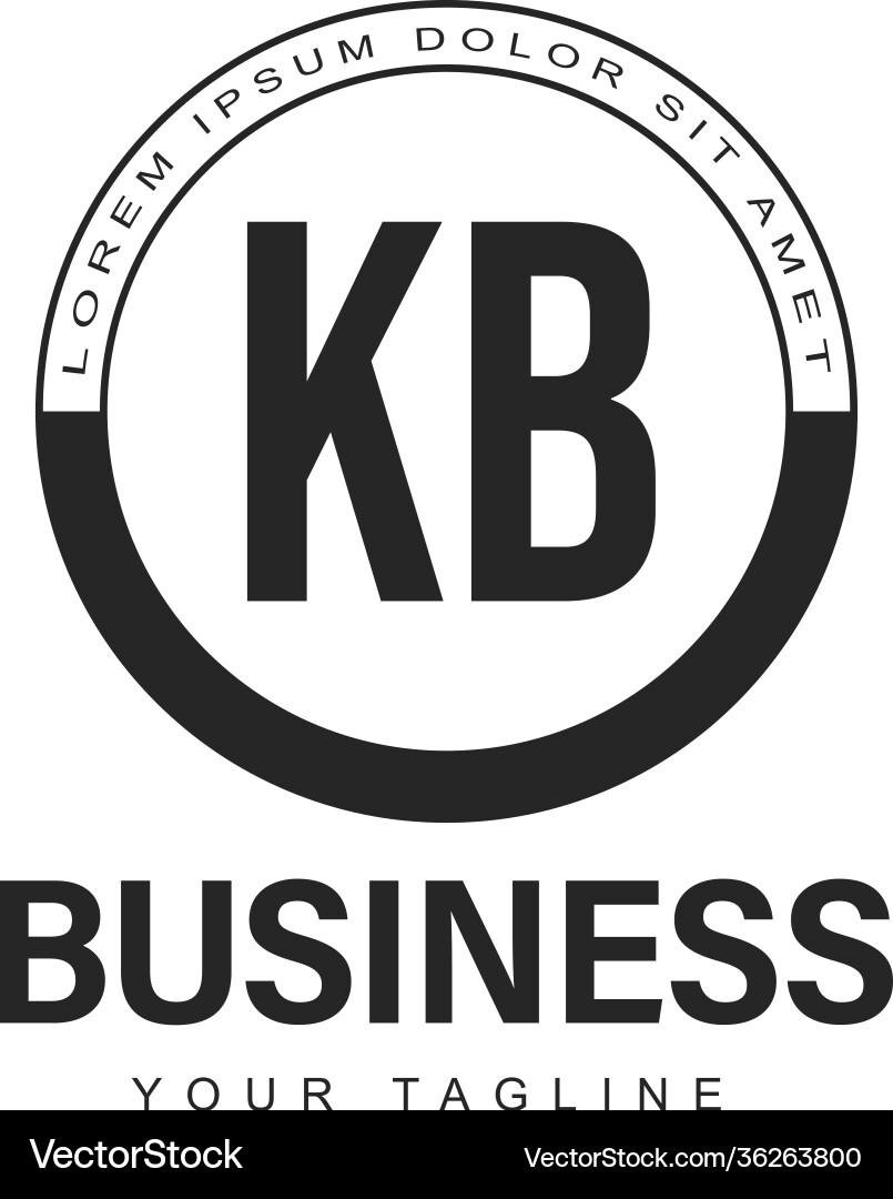 Kb initial a logo design with abstract style Kb initial a logo design with abstract style vector image