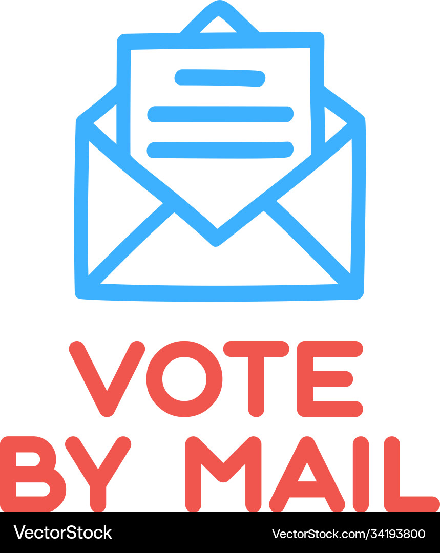 Mail-In Voting 2020 Concept vector image