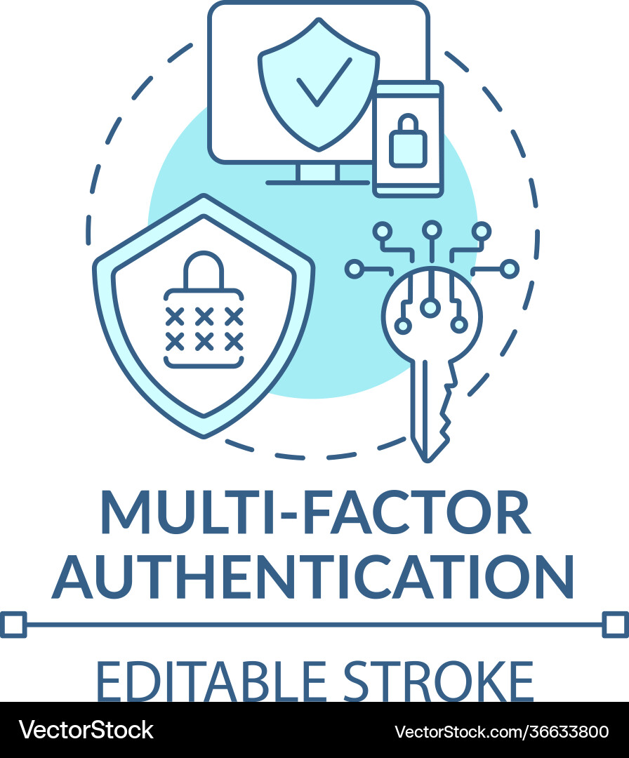 Multi-Factor Authentication Icon vector image