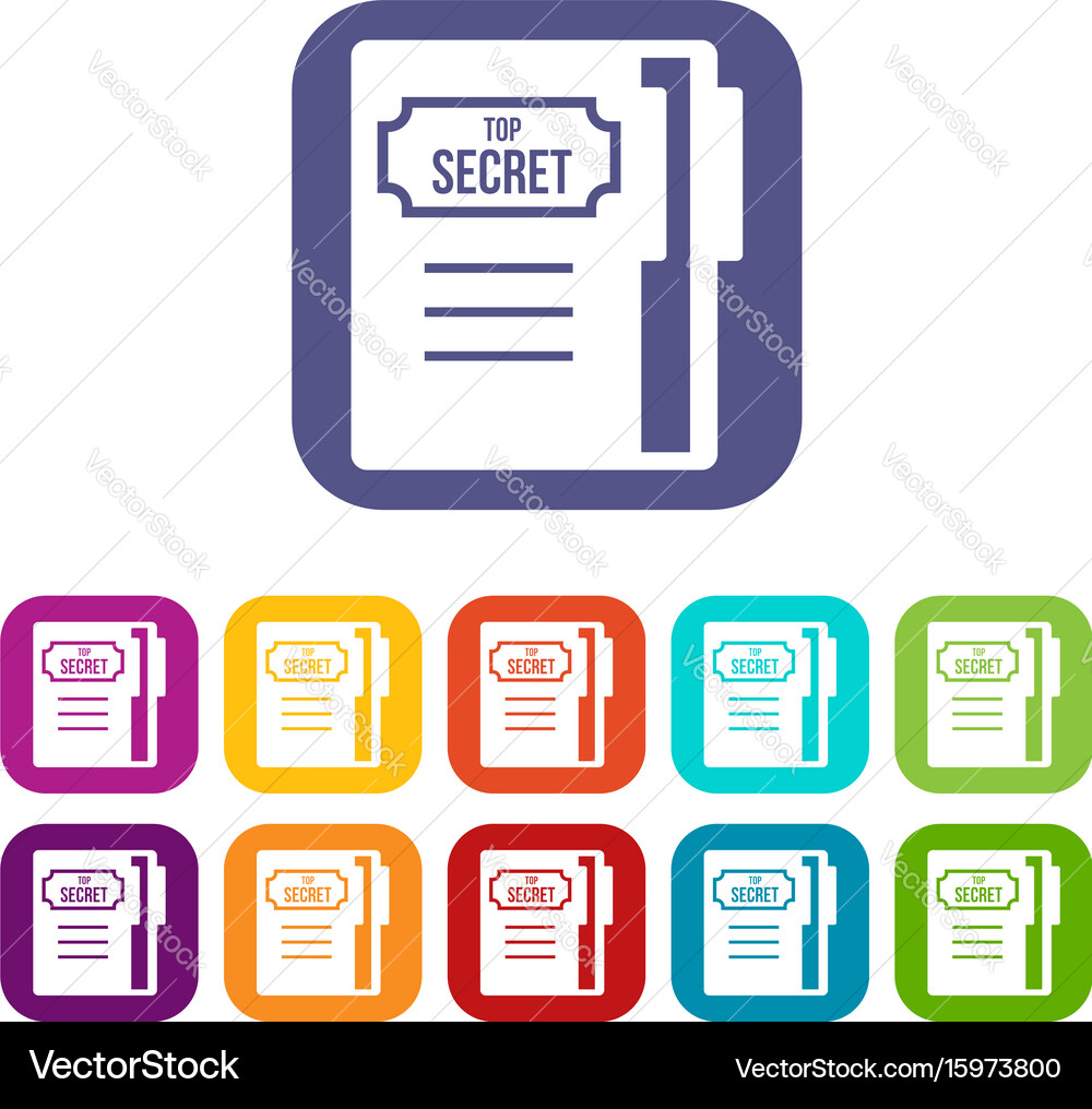 Notepad icons set Vector Image