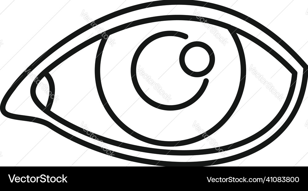 Observe eye icon outline view look Vector Image