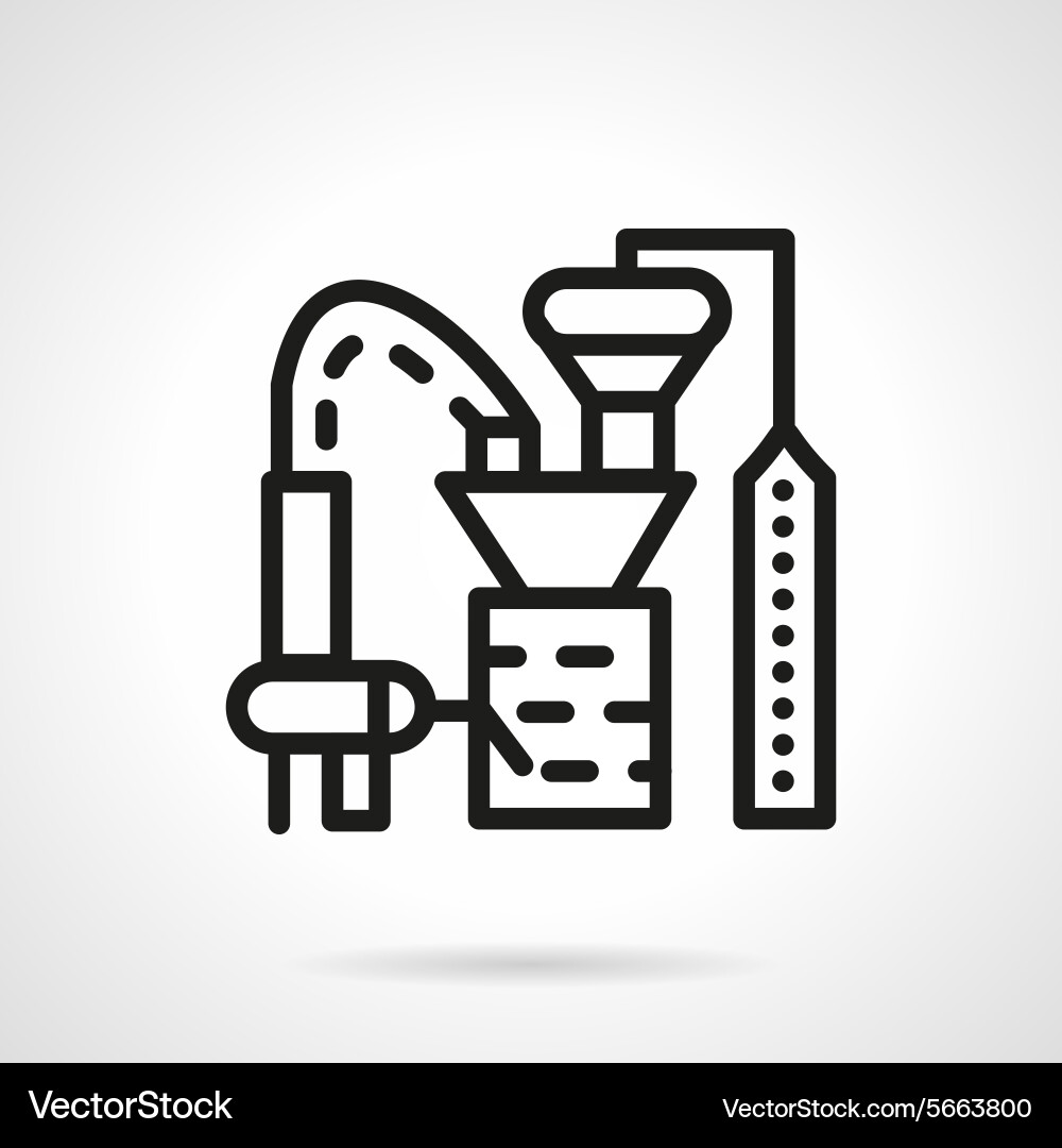 Processing crops factory line icon vector image