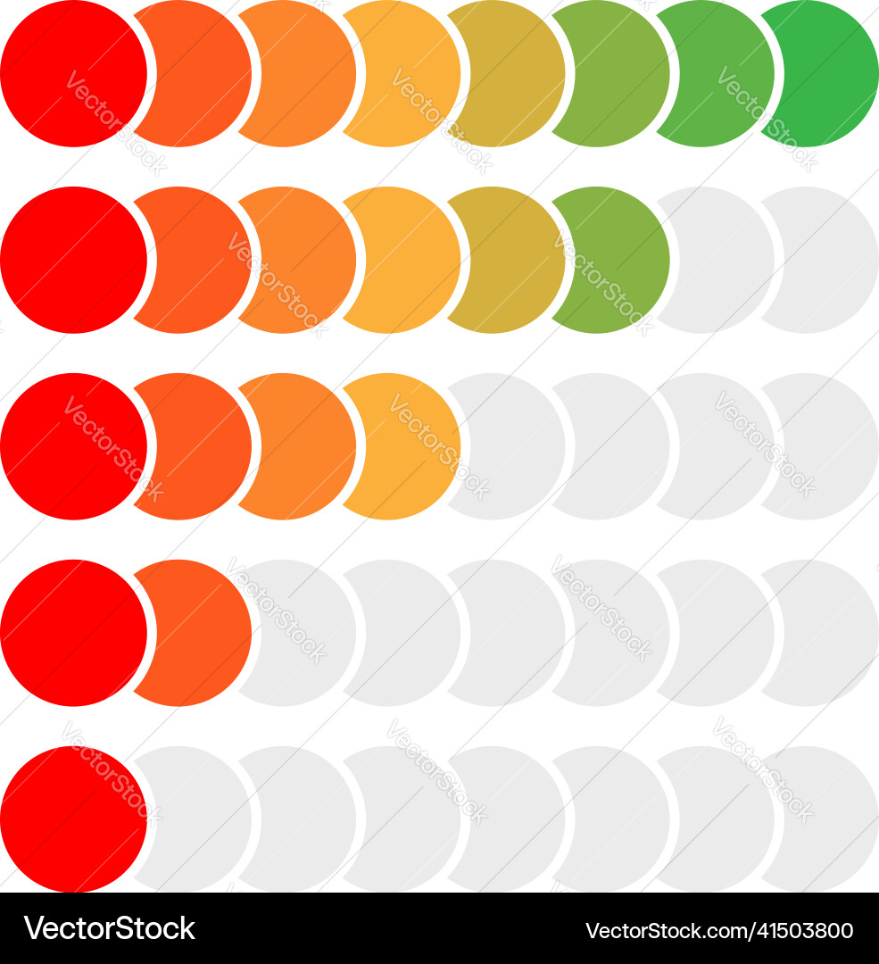 Progress bar steps phases level indicator Progress bar steps phases level indicator vector image
