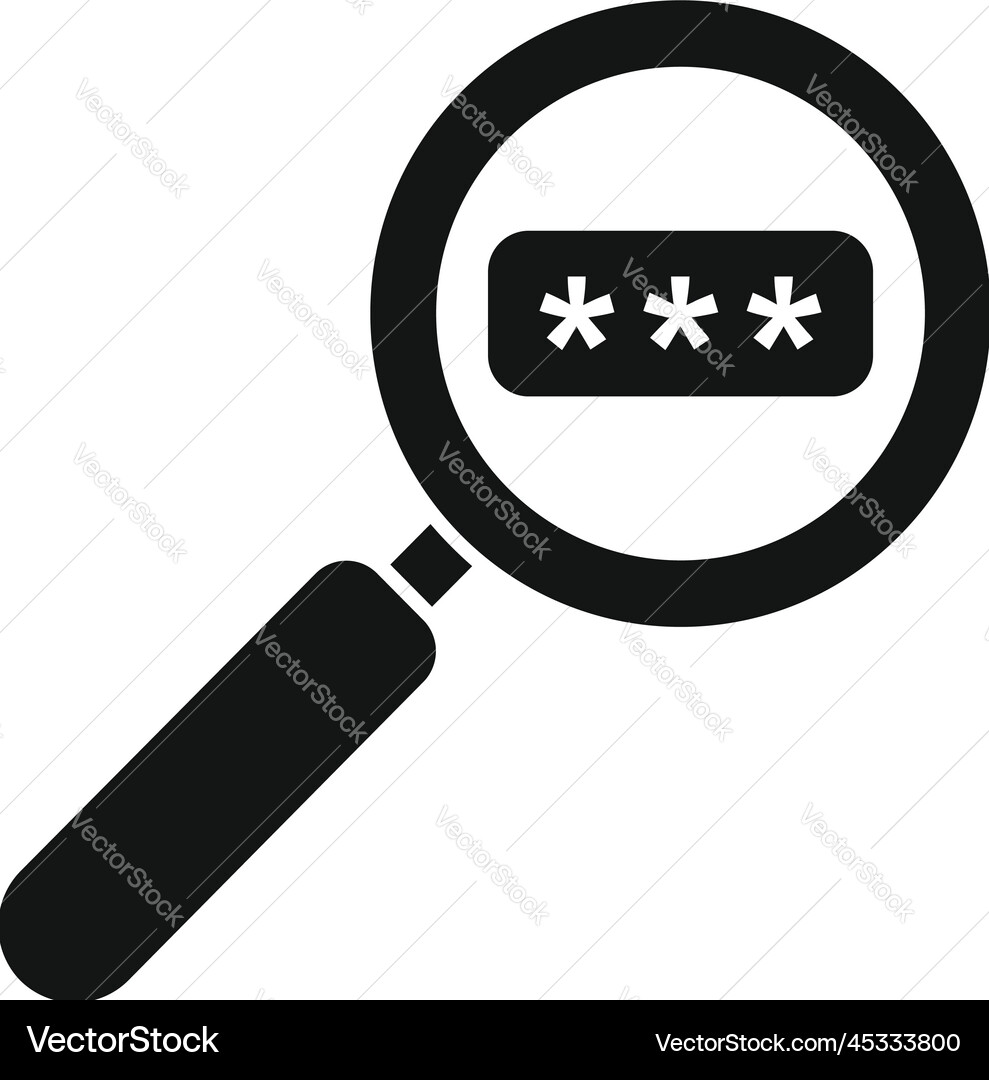 Search password icon simple data cipher Search password icon simple data cipher vector image