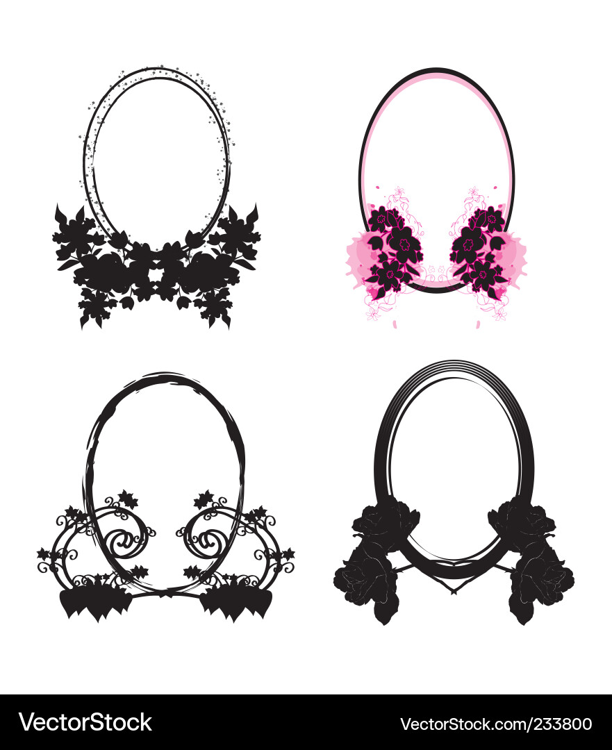 Set of abstract frames Vector Image