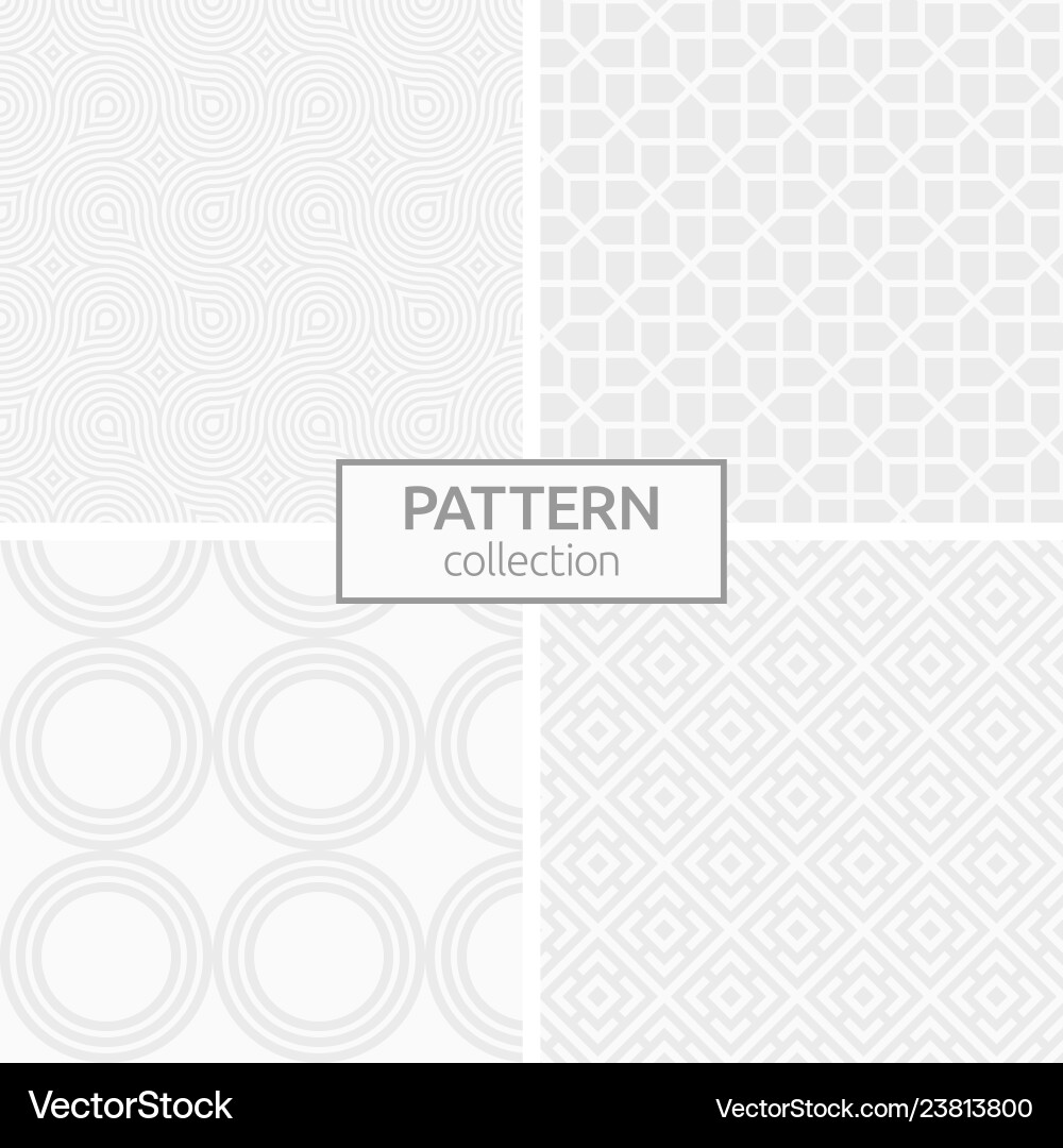 Set of four abstract geometric seamless patterns Set of four abstract geometric seamless patterns vector image