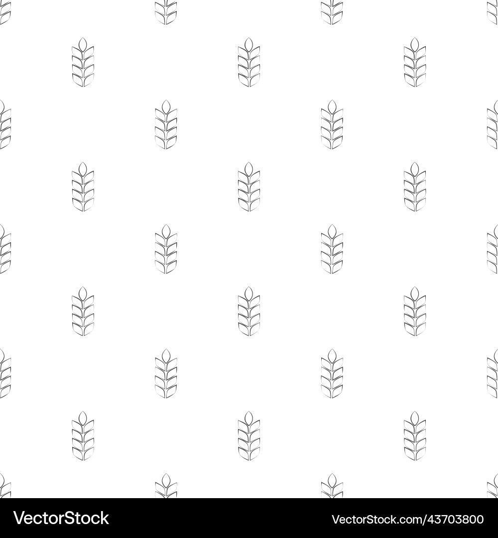 Simple seamless pattern with wheat ears template Simple seamless pattern with wheat ears template vector image