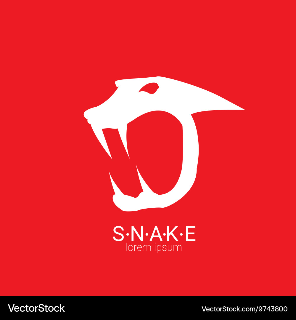 Snake simple logo design element Vector Image