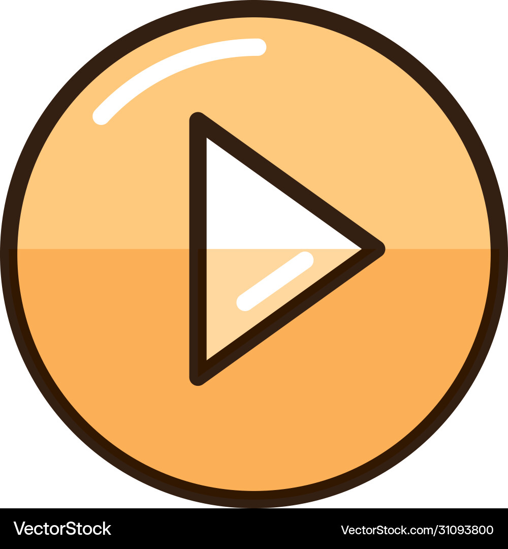 Video player button internet web technology vector image