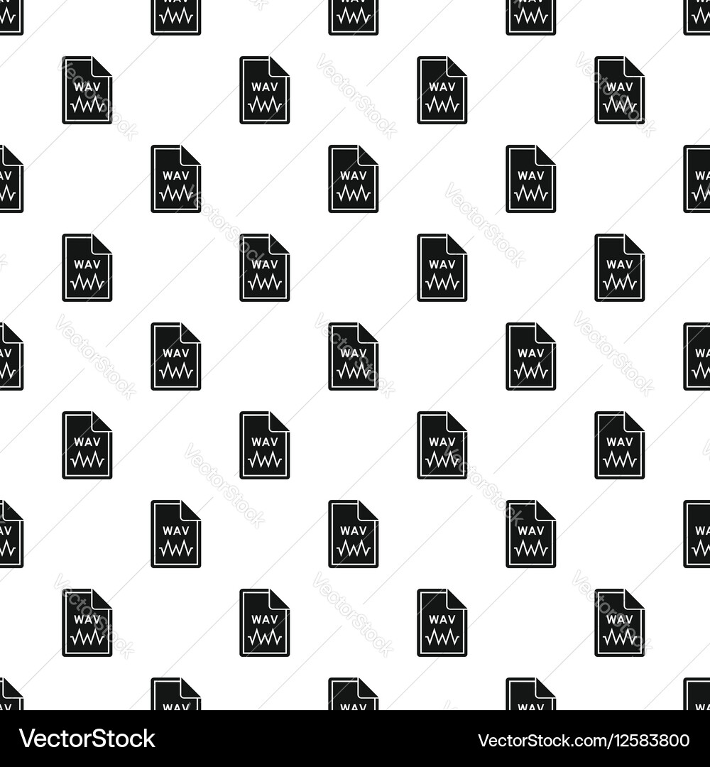 Wav file pattern simple style vector image