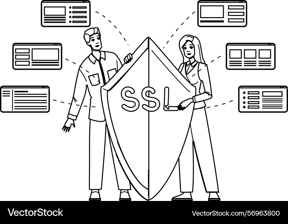 Website ssl secure sockets layer Vector Image