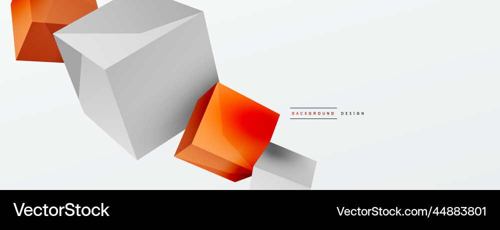 3D Cube Abstract Background vector image