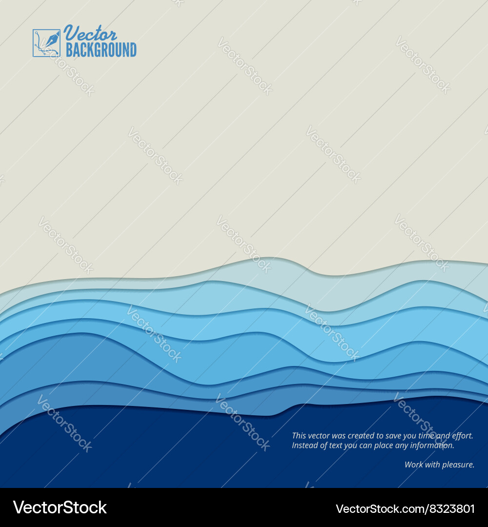 Abstract background with waves vector image