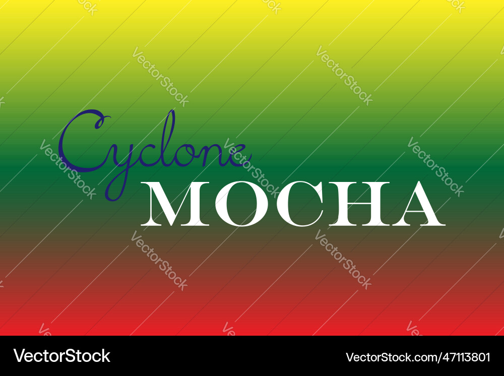 Cyclone mocha typography text design Vector Image
